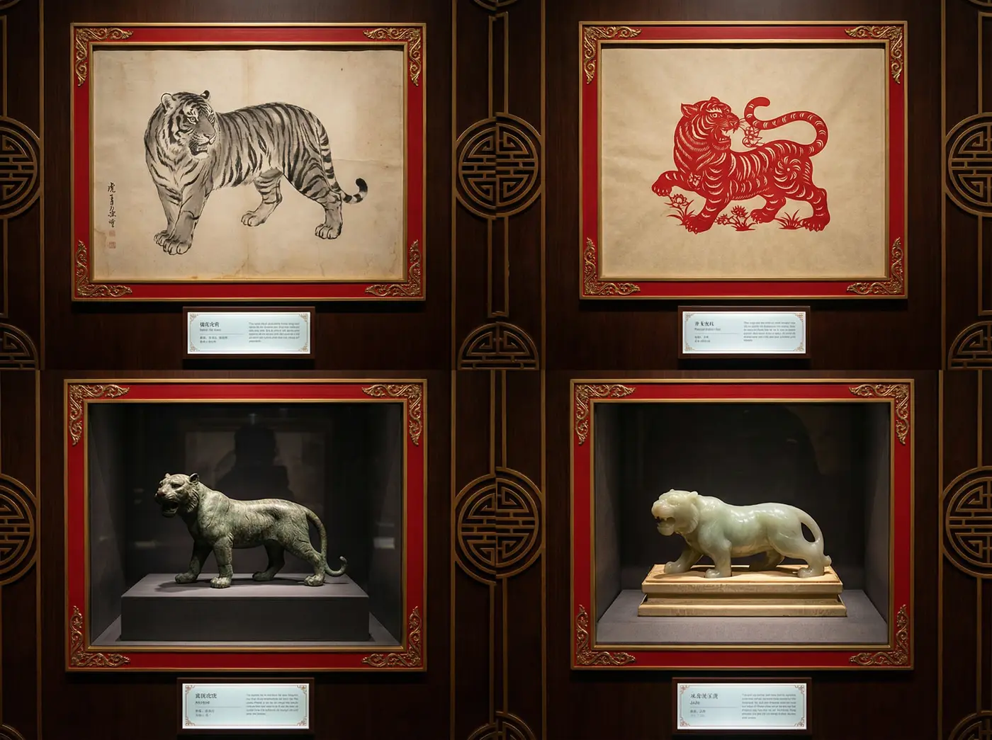 四种虎文化艺术形式 - 四虎影视 | 虎图腾演变